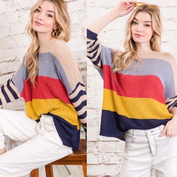 Bellanblue Sweaters - CECILE Color Block Sweater   